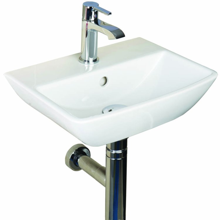 Essential Jasmine 400mm Hand Basin 1 Tap Hole