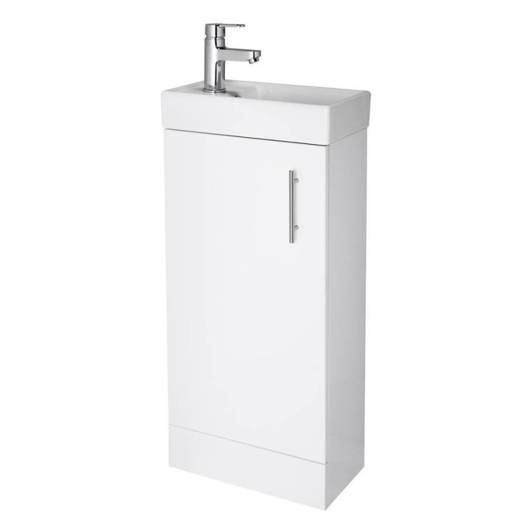 Essential Alaska White 400mm Cloakroom Basin Unit 