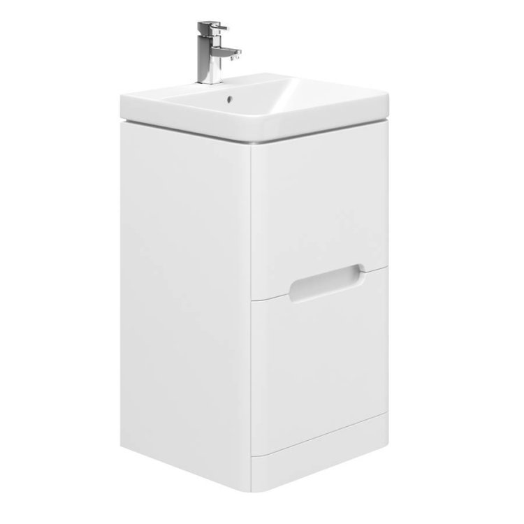 Essential Colorado White 500mm Floorstanding Basin Unit