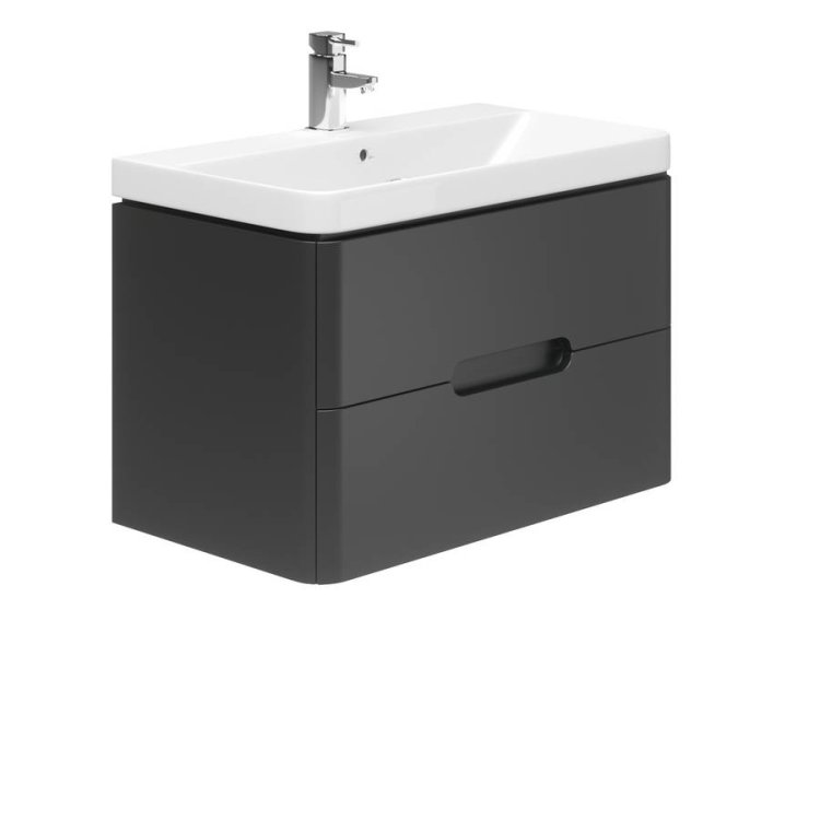 Essential Colorado Grey 800mm Wall Hung Basin Unit