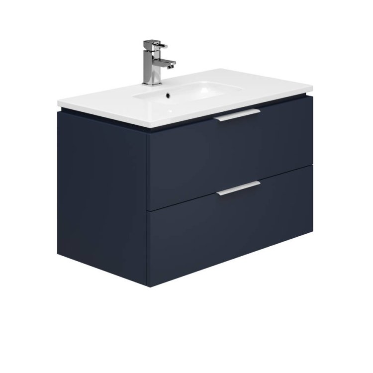 Essential Dakota Blue 800mm Wall Hung Basin Unit