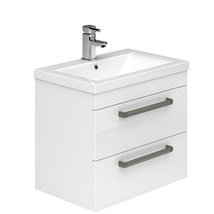 Essential Nevada White 800mm Wall Hung Washbasin Unit