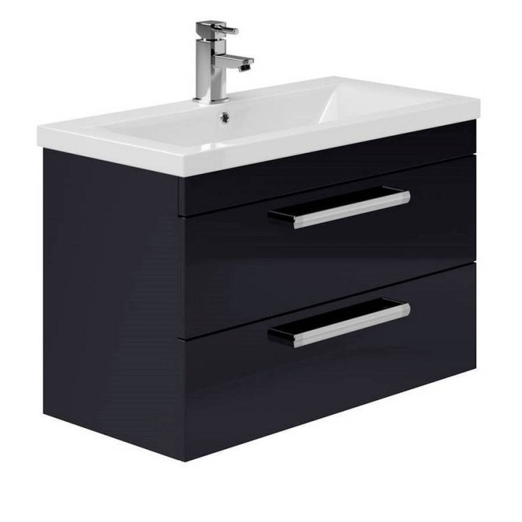 Essential Nevada Indigo 800mm Wall Hung Washbasin Unit