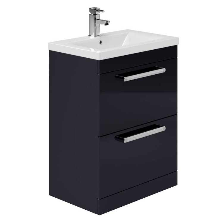 Essential Nevada Indigo 600mm FS Washbasin Unit