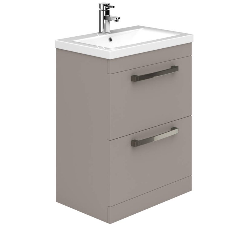 Essential Nevada Cashmere 600mm FS Washbasin Unit