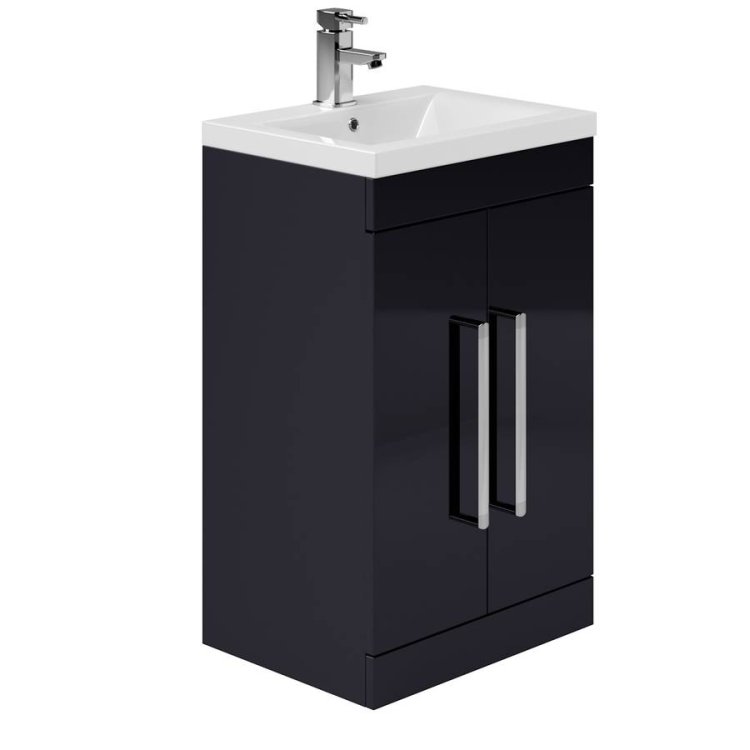 Essential Nevada Indigo 500mm Washbasin Unit