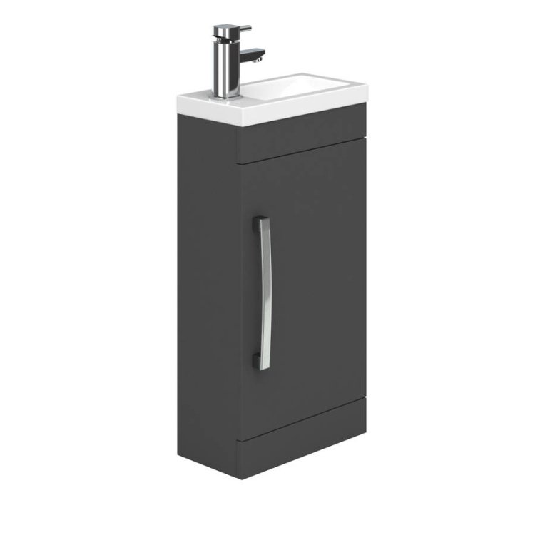 Essential Nevada Grey 400mm Cloakroom Basin Unit