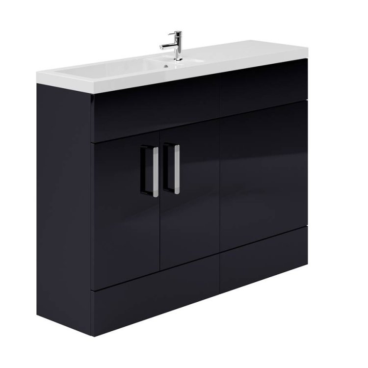 Essential Nevada Indigo I Shape Washbasin Unit