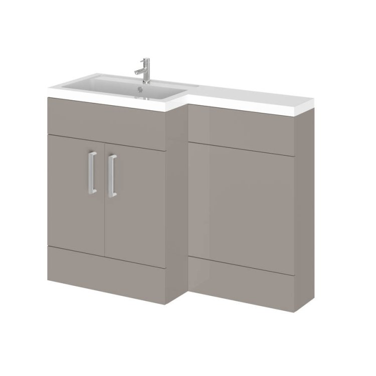 Essential Nevada Cashmere LH L Shape Washbasin Unit