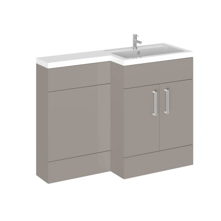 Essential Nevada Cashmere RH L Shape Washbasin Unit