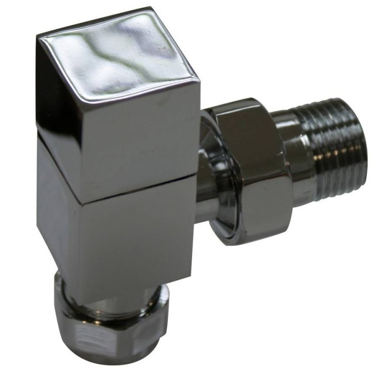 Essential Chrome 15mm Square Angled Valve Pair