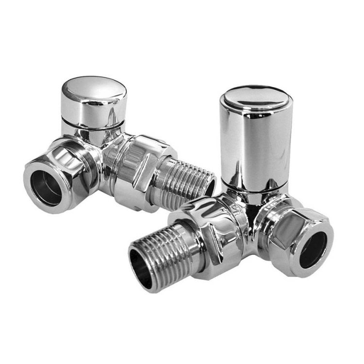 Essential Chrome 15mm Angled Corner Valve Pair