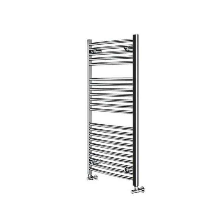 Essential Curved Chrome 1110 x 600mm Towel Warmer