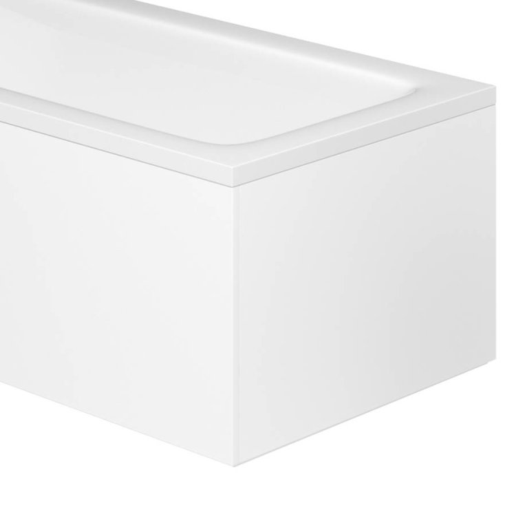 Essential Nevada White 800mm End Bath Panel