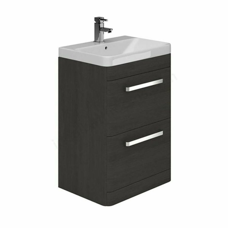 Essential Vermont Grey 600mm FS Washbasin Unit