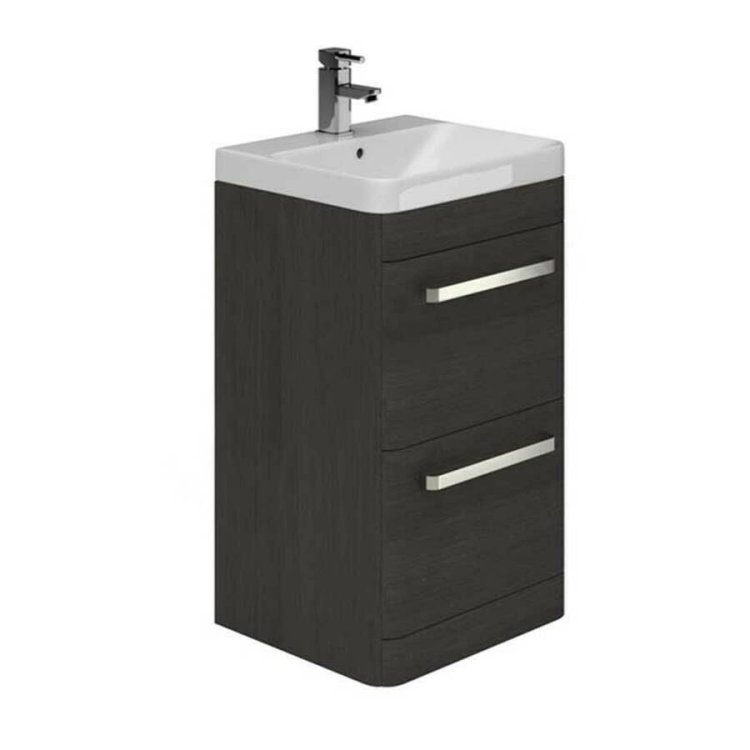 Essential Vermont Grey 500mm FS Washbasin Unit