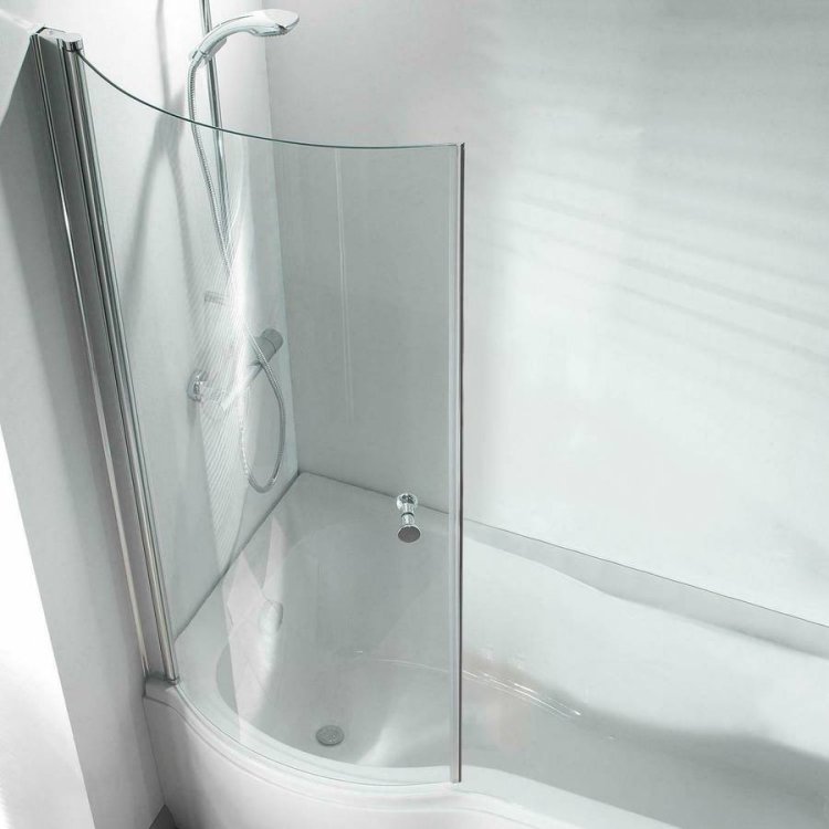 Essential 1400 x 700mm P Shaped Bath Screen