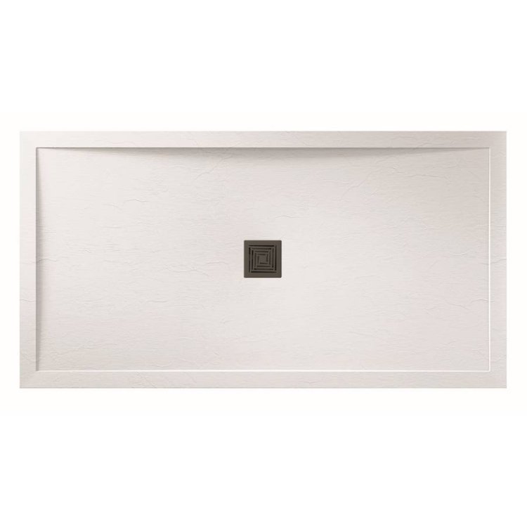 Aquadart Aqualavo White 1000x800 Rectangle Shower Tray