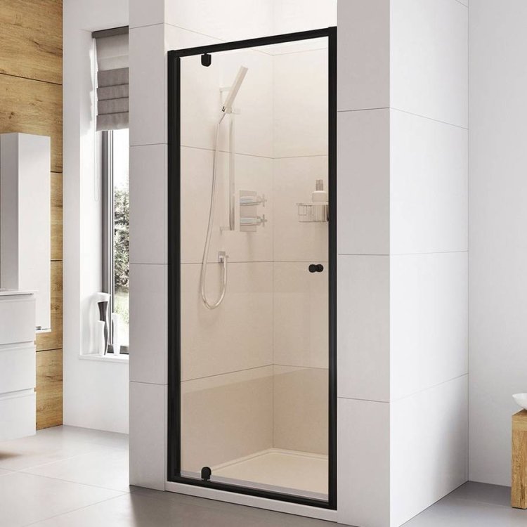 Roman Haven6 Black 800mm Pivot Shower Door