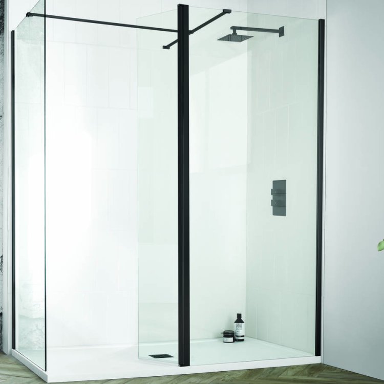 Aquadart Wetroom 8 Black Flipper Panel