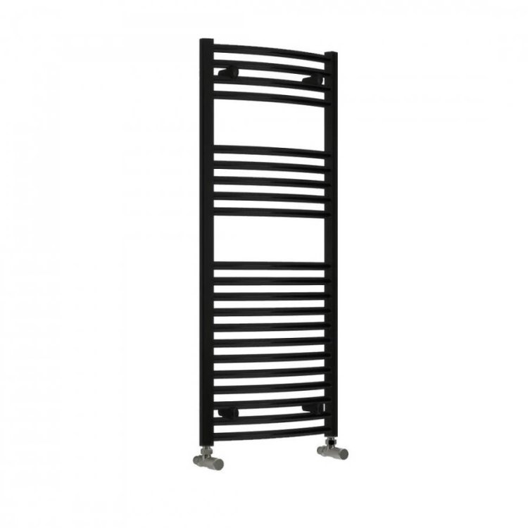 Reina Diva Black Curved 600 x 800mm Heated Towel Rail