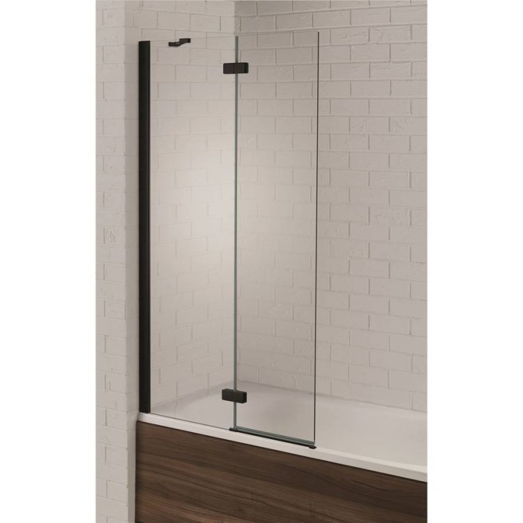 Aquadart Venturi 6 Black LH Hinged Bath Screen