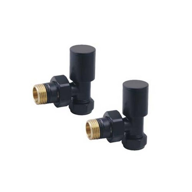 Redroom Black 15mm Angled Round Valve Pack 