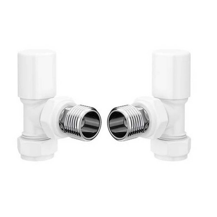 Redroom White 15mm Angled Round Valve Pack 