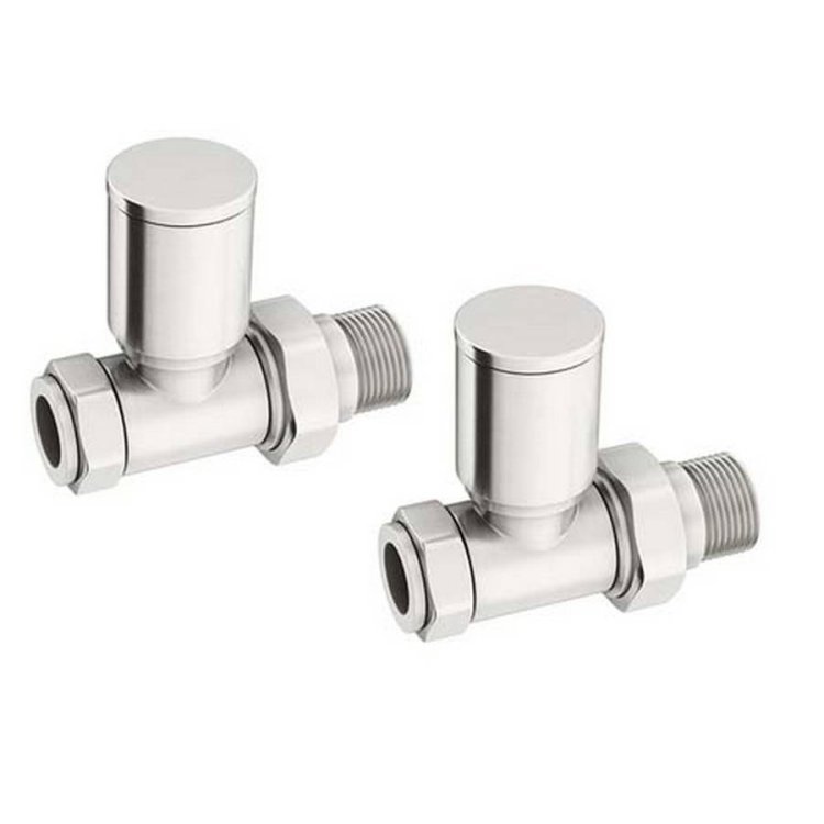 Redroom Nickel 15mm Straight Round Valve Pack 