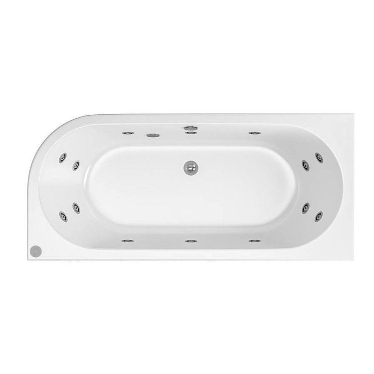 Beaufort Biscay DE LH 1700 x 800mm 14 Jet Whirlpool Reinforced Bath