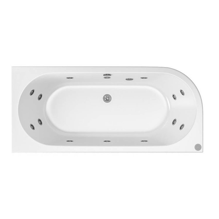 Beaufort Biscay DE RH 1700 x 800mm 14 Jet Whirlpool Reinforced Bath