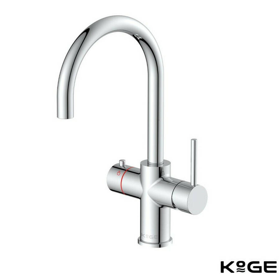 Scudo KoGE 3 in 1 Swan Spout Boiling Water Tap in Chrome